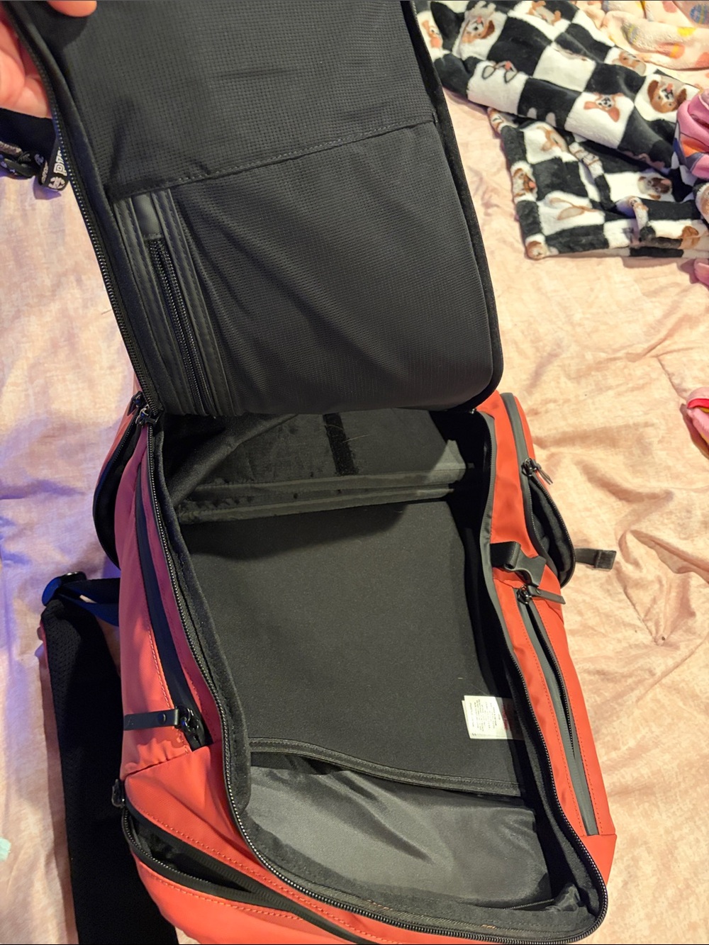 Gymshark Coral-Red Backpack with Black Trim - Picture 7 of 7